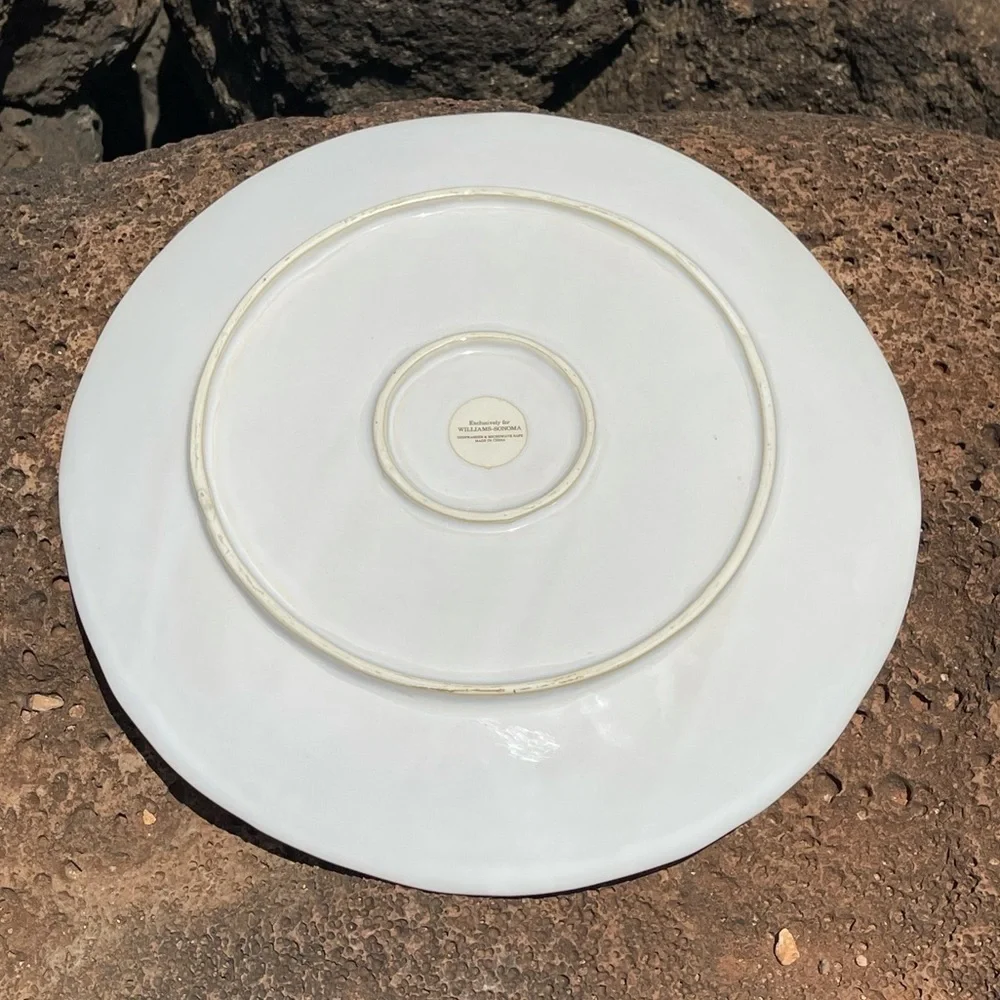 Williams Sonoma Heavy Platter Santa Sleigh Christmas Holidays
